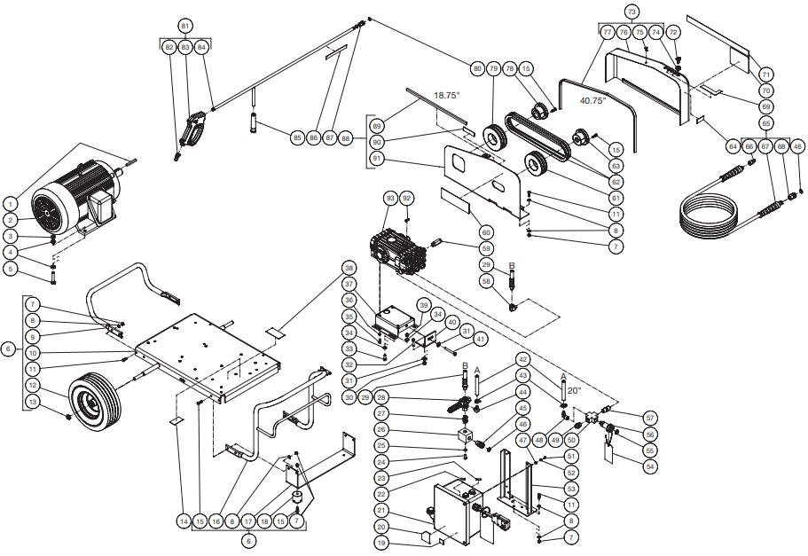 MITM DC-4004-W1E3G pressure washer parts
